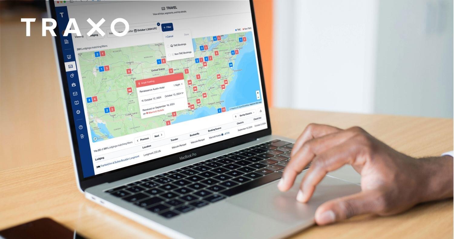 Laptop showcasing the Traxo platform